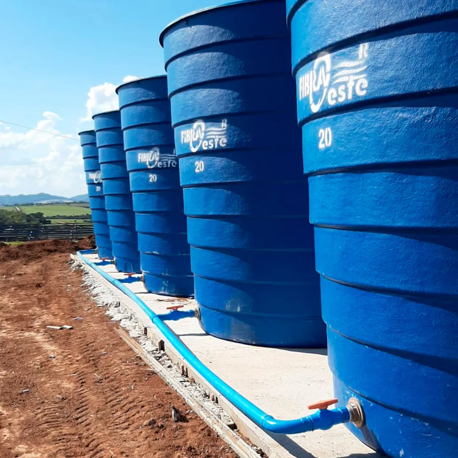 Rede hidráulica instalada em propriedade rural